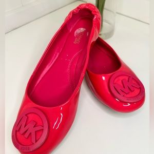 Hot Pink Patent Leather Michael Kors Ballet Flats NWOT